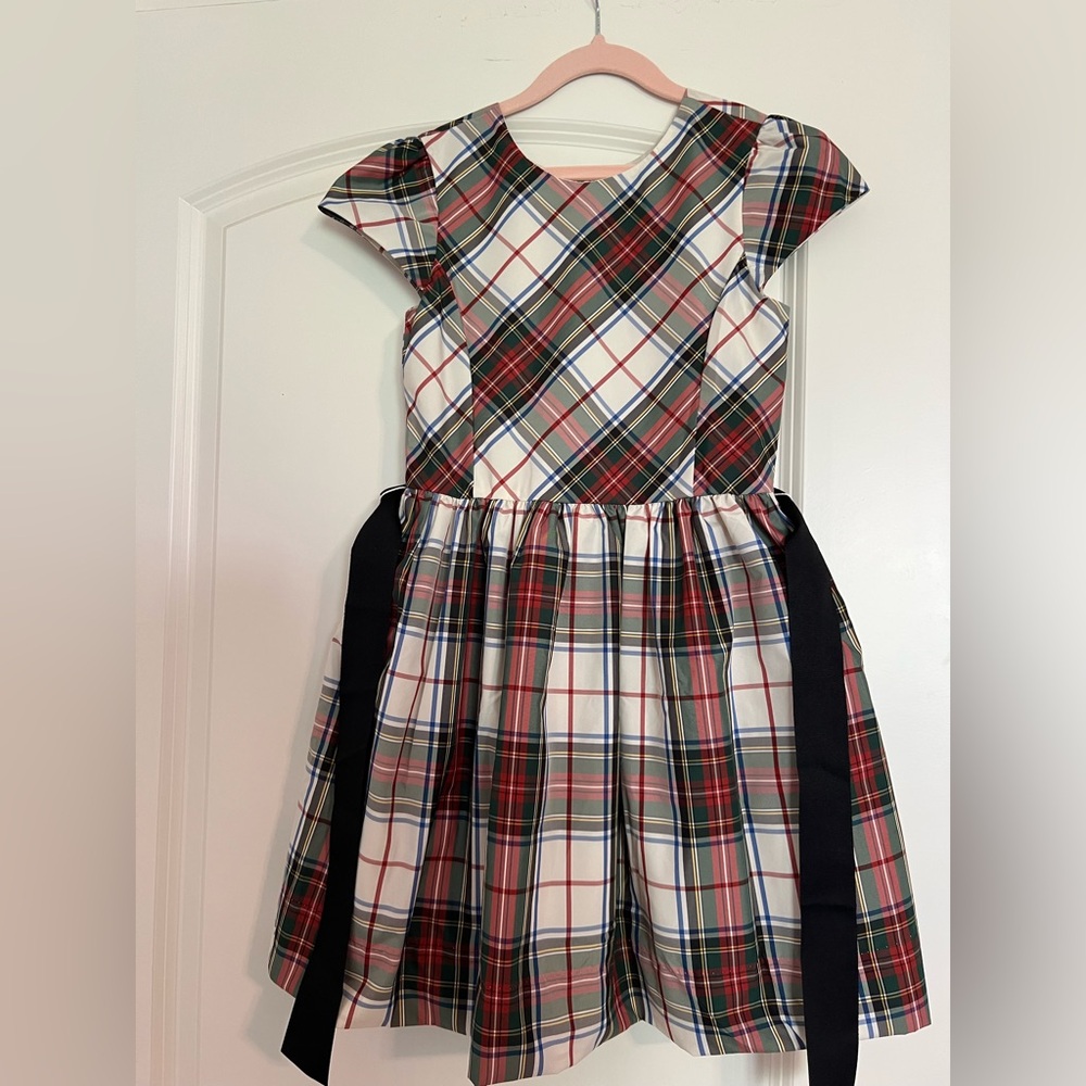 Polo by Ralph Lauren Black and White A-Line Dress with Flutter Cap Sleeves